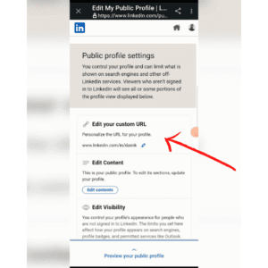 edit linkedin URL